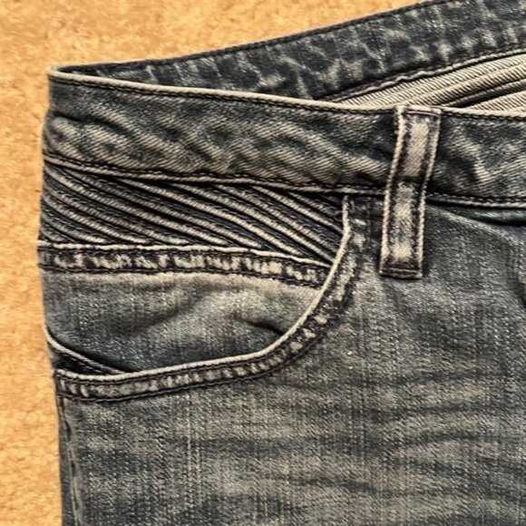Victoria's Secret London Jean unique pleated blue jeans Size 6 - Picture 2 of 9